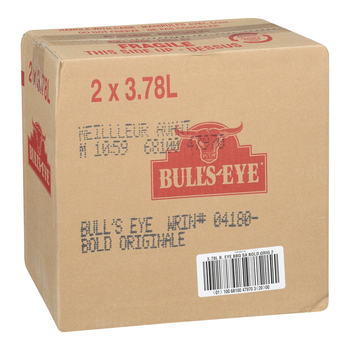KRAFT HEINZ - BULLSEYE BOLD ORG SAUCE 3.78LT