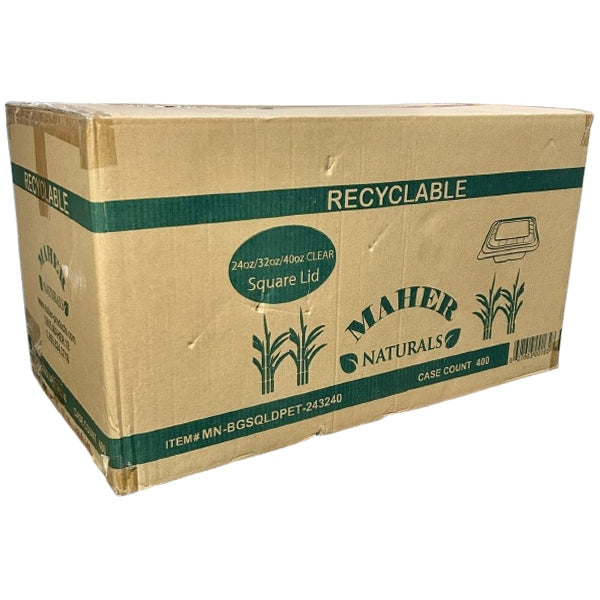 MAHER PRODUCTS - SQUARE LID FOR BAGASSE 24/32/40OZ 8x50 CT