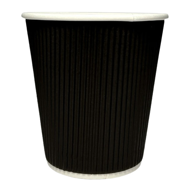 MAHER PRODUCTS - 12oz BLACK RIPPLE WALL CUP 20x25 CT