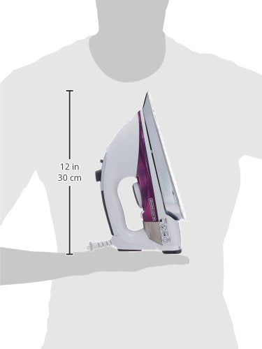 Black+Decker IR1350S Professional Steam Iron with Stainless Steel Soleplate and Extra-Long Cord, Purple