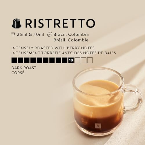 Nespresso Original Line Ristretto Capsules, 90-Count Box – Recyclable Pods for Original Machines
