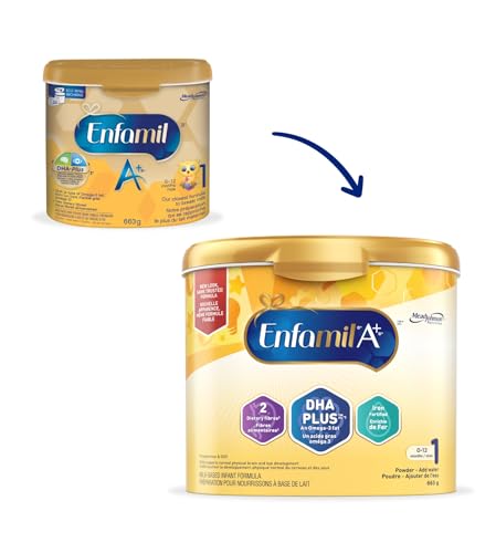 Enfamil A+ Infant Formula Powder, DHA Omega-3 for Brain Development, 0-12 Months, 663g
