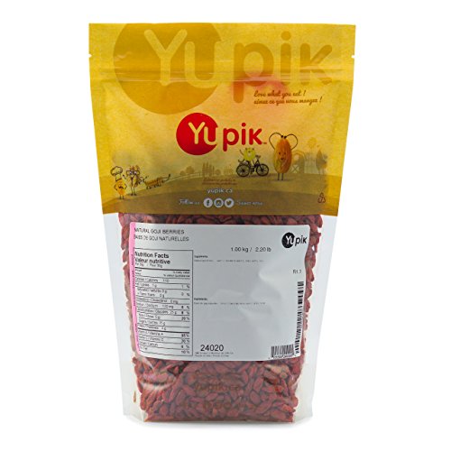 Yupik Natural Dried Goji Berries – 1 kg Wolfberries, Gluten-Free & GMO-Free Superfood