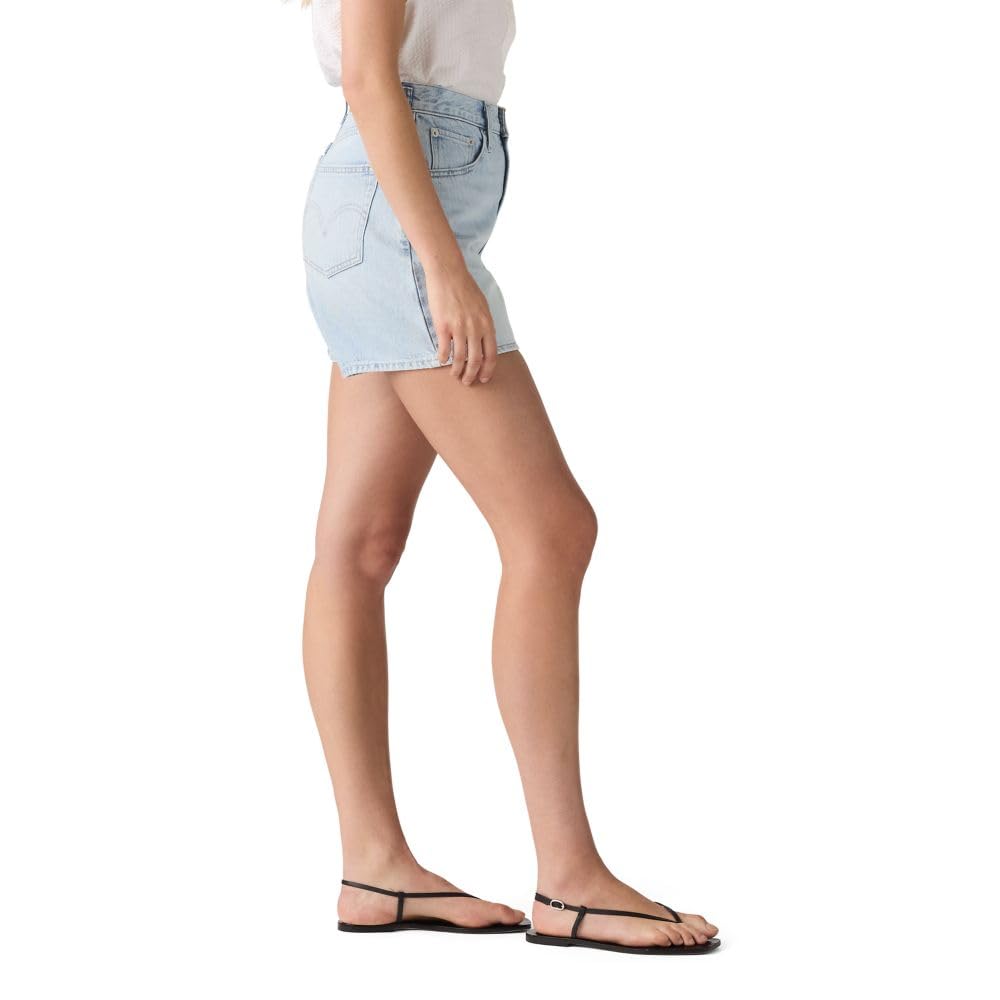 Levi's Women's Cinch Mid-Thigh Short, (New) Abraided Art (Non Stretch), 32