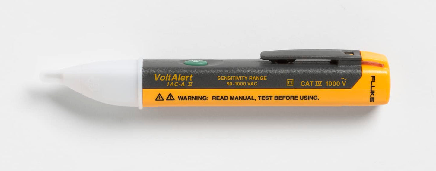 Fluke 1AC II VoltAlert Non-Contact Voltage Tester, Pocket-Sized, 90-1000V AC, Audible Beeper, CAT IV Rating Fluke