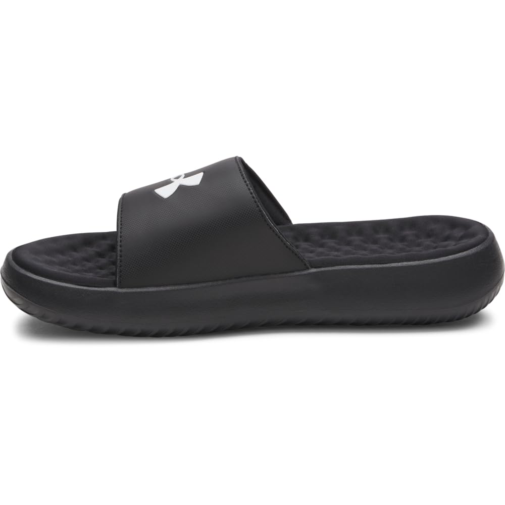 Under Armour Men's Ignite Pro 8 Fixed Band Slides Sandal, (004) Black/Black/White, 10 🍁 All In One Marketplace Canada