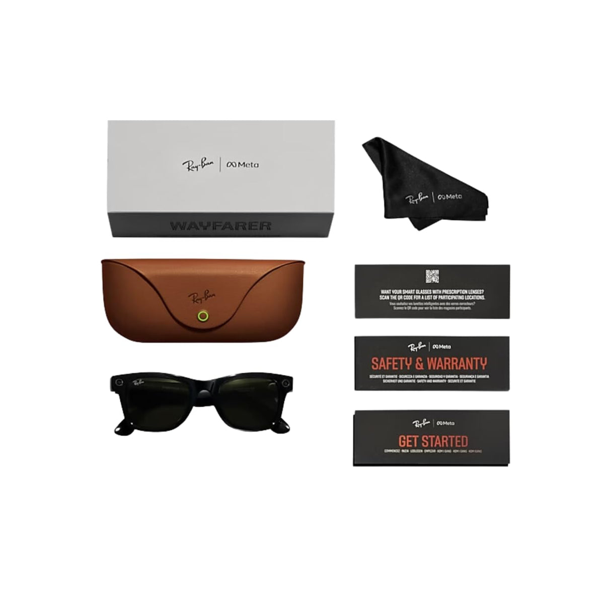 Ray-Ban Meta Glasses, Wayfarer - Matte Black/Transitions Clear to Graphite Green