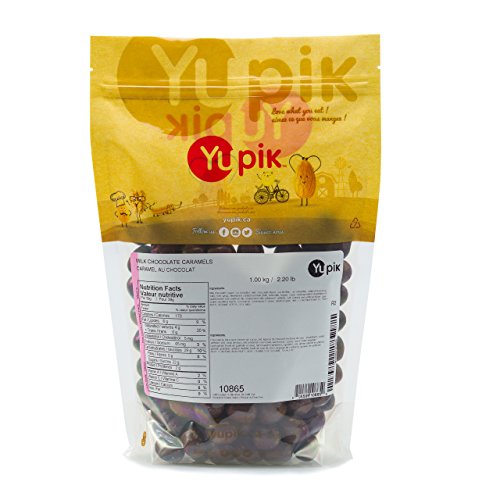 Yupik Milk Chocolate Caramels - 1 kg Bulk Candy with Chewy Centers