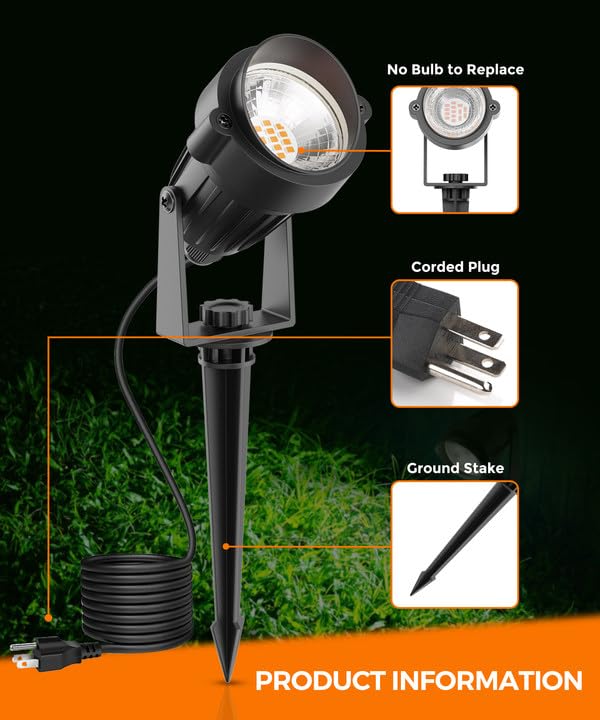 L LOHAS LED Halloween Lights Outdoor, Orange and Purple Spotlight 5W 🍁 All In One Marketplace Canada
