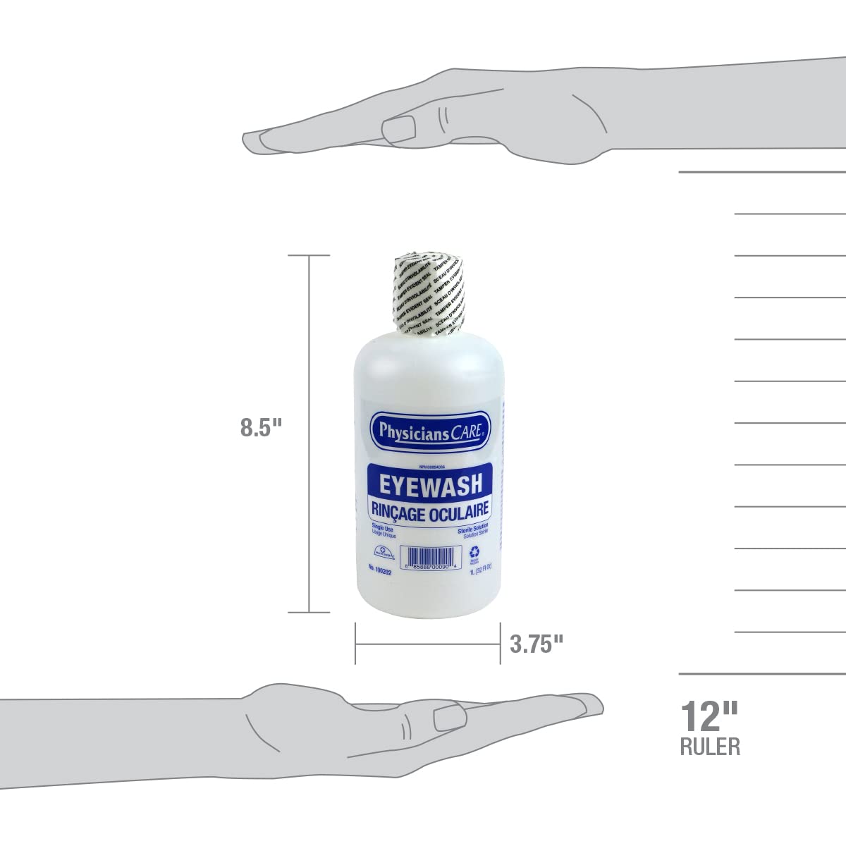 FIRST AID CENTRAL PhysiciansCare 1L (32 oz) Eyewash Bottle π All In One Marketplace Canada