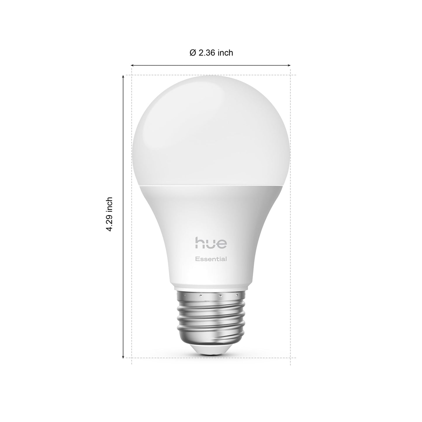 Philips Hue Essential Smart LED A19 Bulb, White and Color Ambiance, E26 Base, 8.8W, 2200K-6500K, 800 Lumens, Dimmable, Works with Alexa, Google Assistant, and Apple Home, 1 Pack 🍁 All In One Marketplace Canada