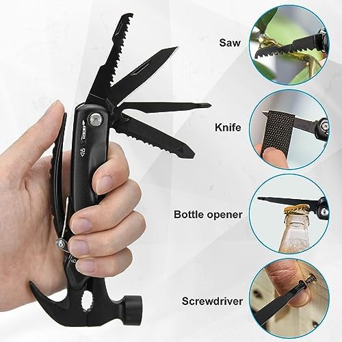 BIIB Gifts for Men, 12 in 1 Hammer Multitool, Stocking Stuffers for Men Dad 🍁 All In One Marketplace Canada