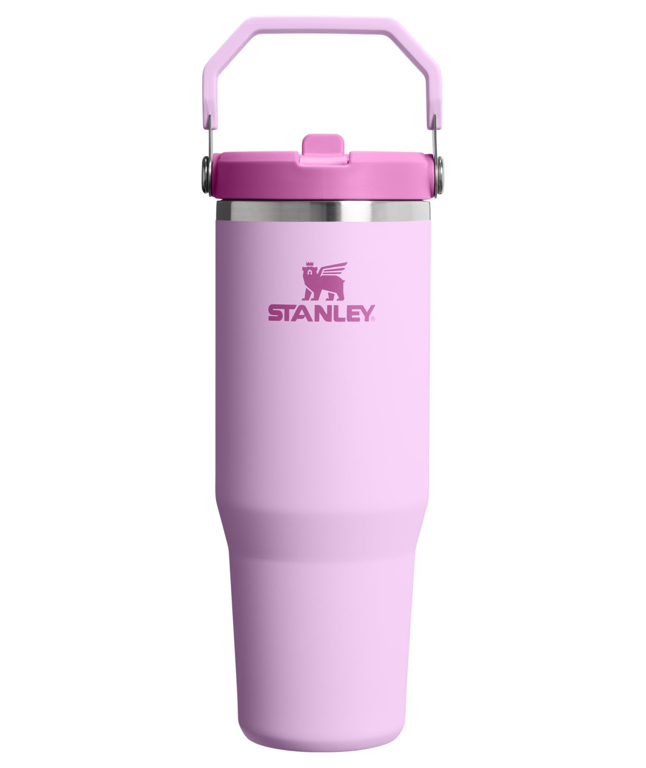 STANLEY IceFlow 2.0 Flip Straw Tumbler with Handle 30 oz | Twist On Lid and Flip Up Straw | Leakproof Water Bottle | Insulated Stainless Steel | BPA-Free | Soft Orchid
