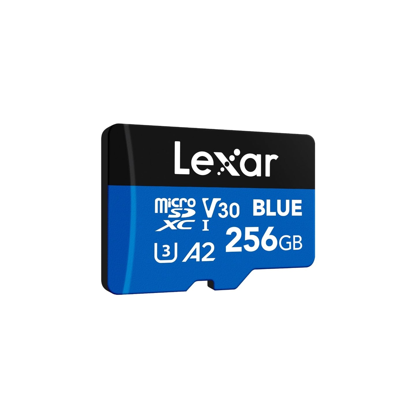 Lexar 256GB Blue Micro SD Card Up to 160MB/s, microSDXC UHS-I Memory Card with SD Adapter, C10, U3, A2, V30, Full HD, 4K UHD, High Speed TF Card