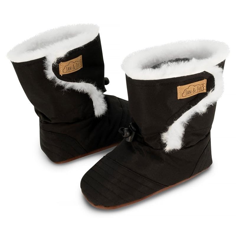 Jan & Jul Stay-Put Winter Baby Booties (Black, M) 🍁 All In One Marketplace Canada