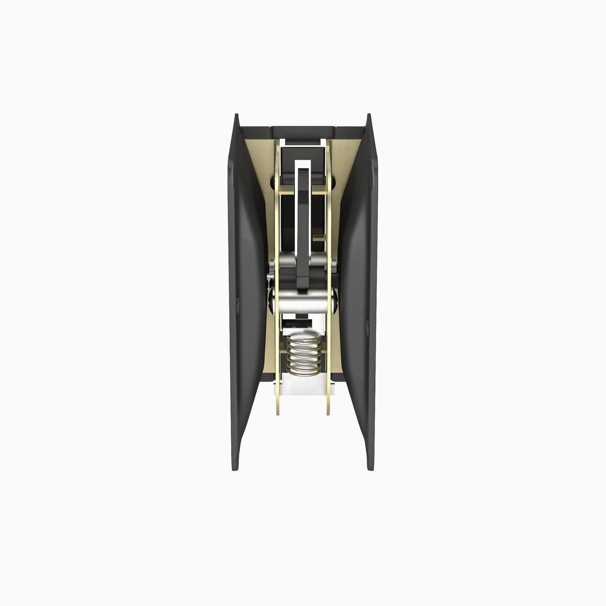 Richelieu Hardware 1701FBPSBC Onward Rectangular Pocket Door Pull with Privacy Lock, 3-1/4 in (82 mm), Black