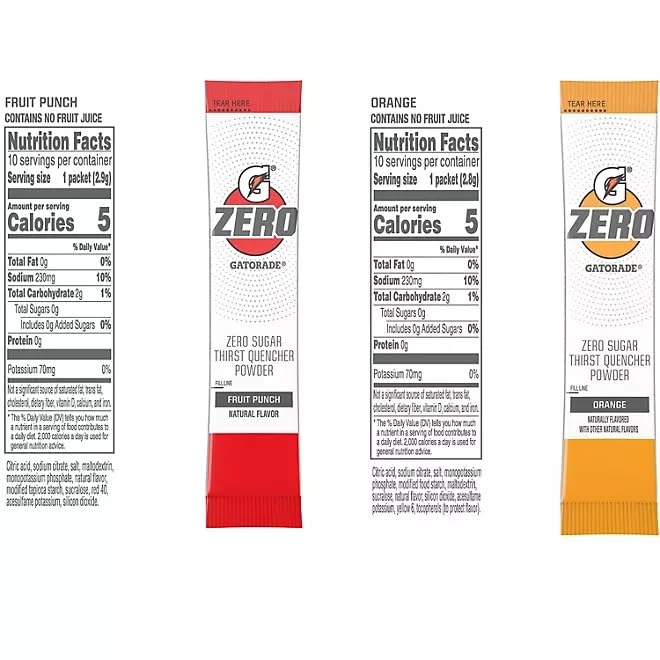 Gatorade G Zero Powder Variety Pack - 40 Individual Packets