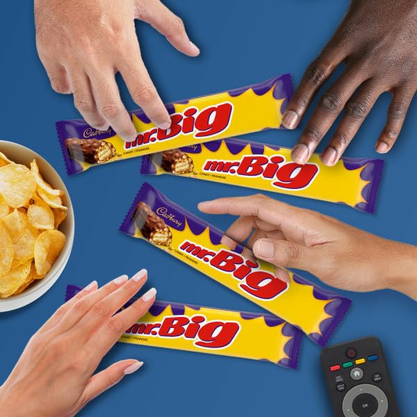 Cadbury Mr. Big 50g Chocolate Bars - 24 Pack (1.2kg) Bulk Individually Wrapped Candy