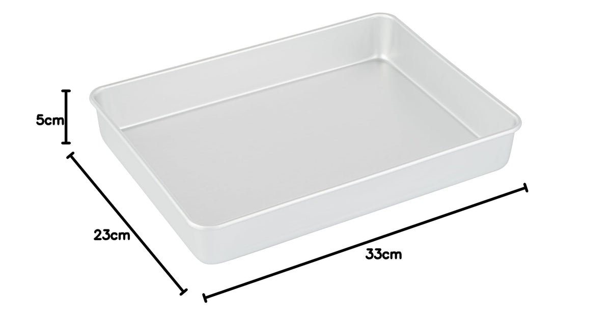 Restaurantware-Met Lux 13 x 9 x 2 Inch Straight-Sided Baking Tin, 1 Rectangular Cake Pan - Oven-Ready, Freezable, Anodized Aluminum Baking Sheet Cake Pan, Greaseproof, for Birthday
