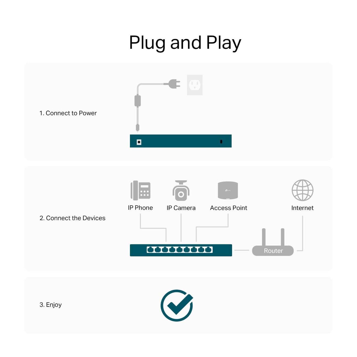 TP-Link TL-SG108S-M2 | 8-Port 2.5G Multi-Gigabit Unmanaged Network Switch, Ethernet Splitter | 2.5G Bandwidth | Plug & Play | Desktop/Wall-Mount | Fanless Metal Design | Limited Lifetime Protection ๐ All In One Marketplace Canada