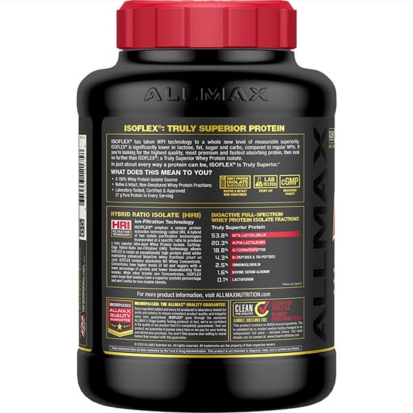 ALLMAX ISOFLEX 100% Whey Protein Isolate - Chocolate Peanut Butter - 5 lb