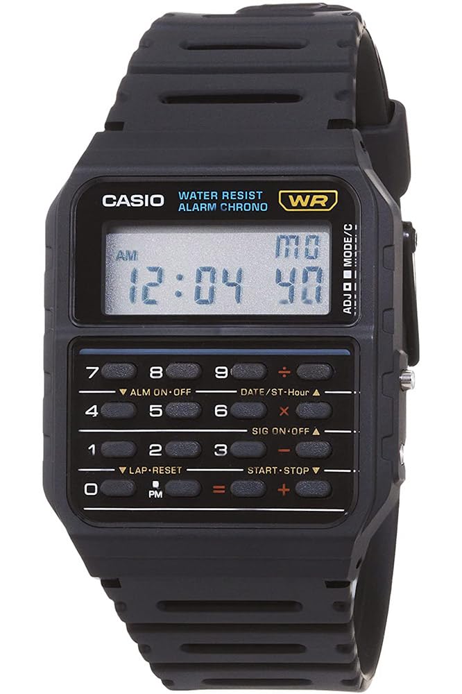 Casio Men's Twincept Databank ANI-Digi Resin Watch Black CA-53W-1Z - Available at All In One Marketplace Canada