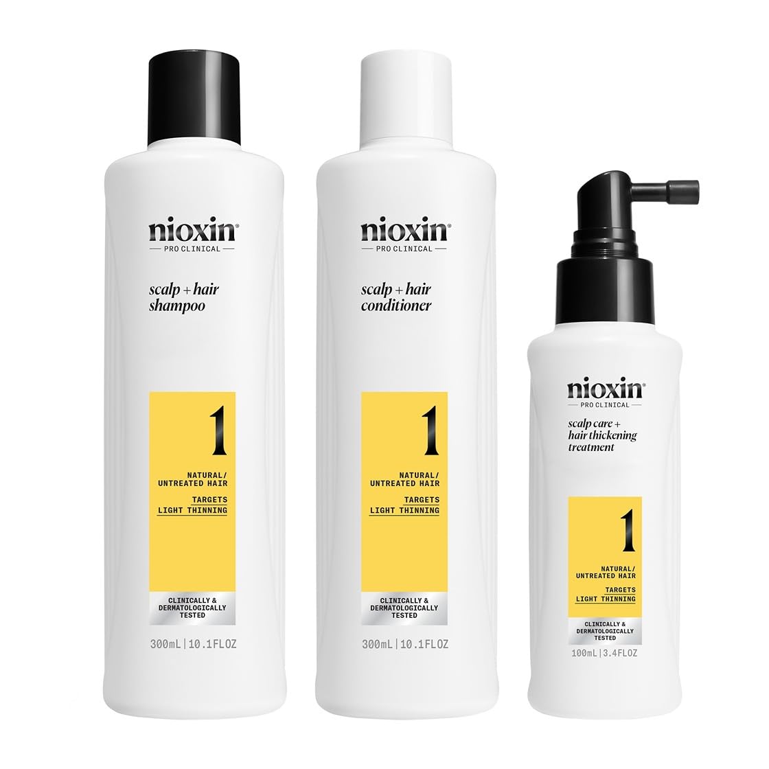 Nioxin Scalp + Hair Thickening System 1 - Hair Thickening System for Natural Hair with Light Thinning, Full Size (Packaging May Vary) 🍁 All In One Marketplace Canada