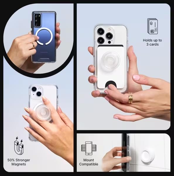 PopSockets Phone Grip for MagSafe, Magnetic Holder- Regrind Sugar Plum