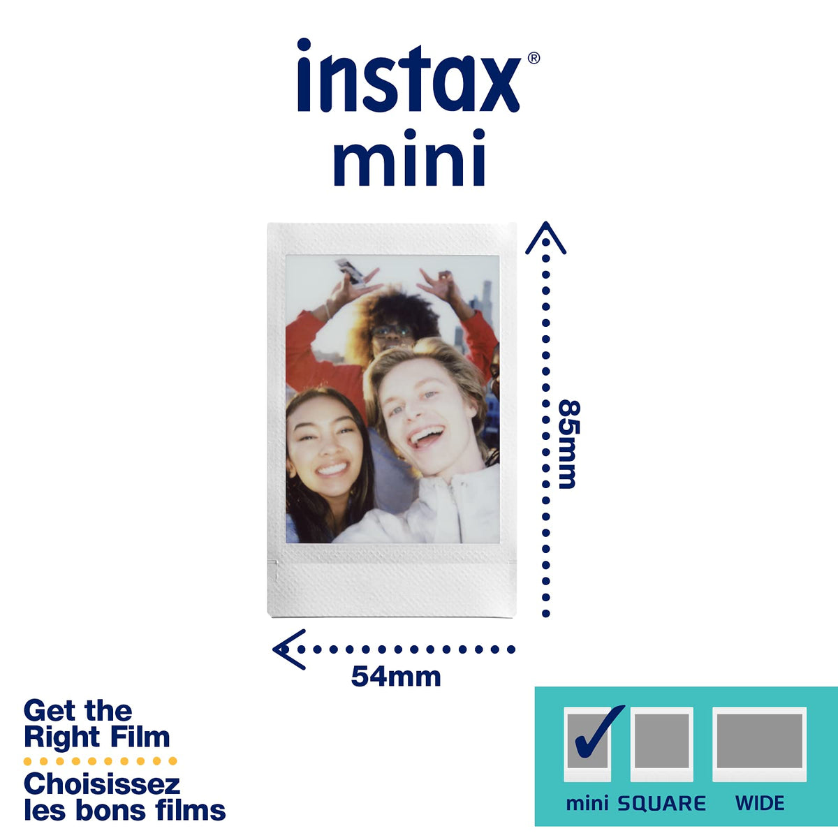 Fujifilm Instax Mini Film, White Multi-Pack (60 Exposures)