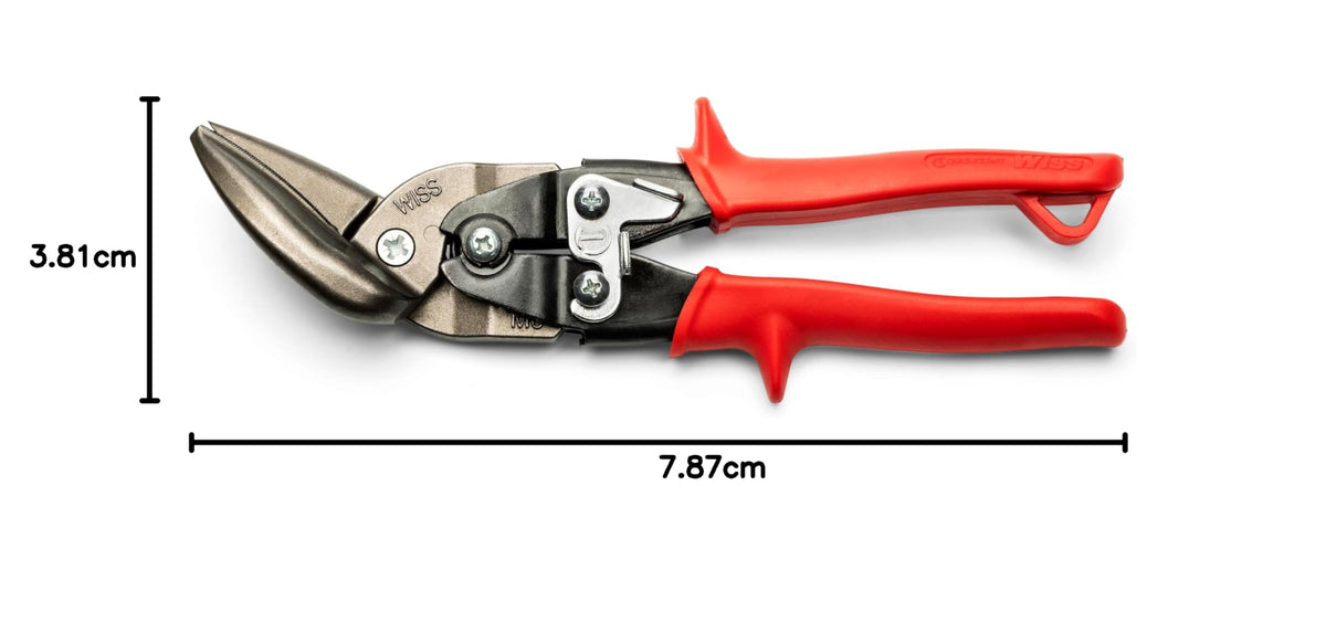 Crescent Wiss 9-1/4" Metalmaster Offset Straight and Left Cut Aviation Snips - M6R, Red - Material