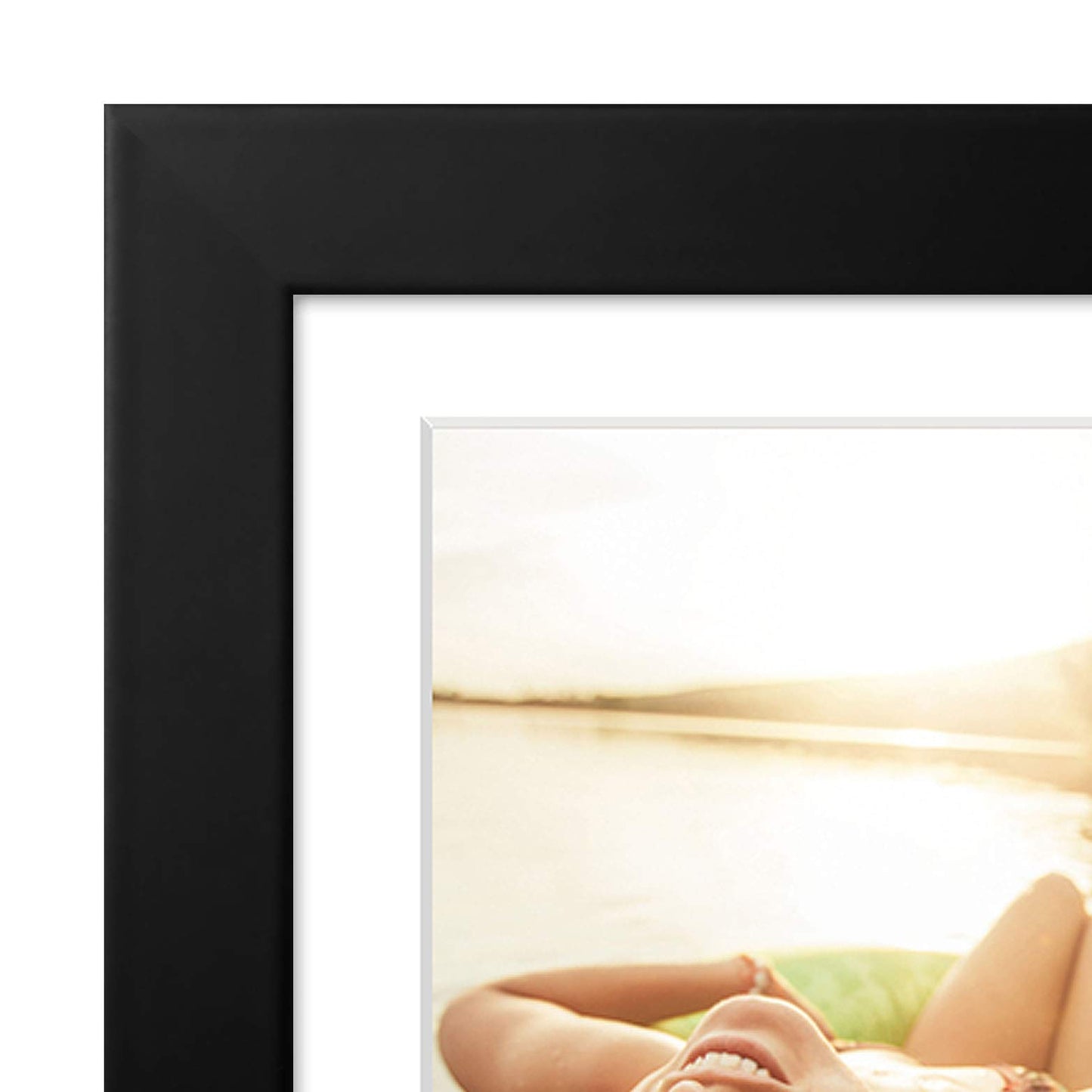 Americanflat 4x6 Collage Picture Frame with Shatter-Resistant Glass - Fits Four 4x6 Photos or Use as One 8x20 Picture Frame - Signature Collection - Collage Frames for Wall Display - Black Americanflat