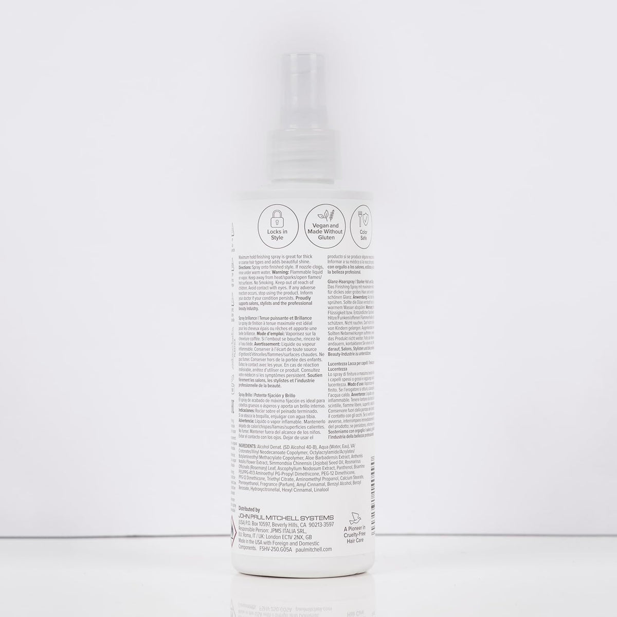 Paul Mitchell Freeze and Shine Hairspray, Powerful Hold + Shine, For Coarse Hair, 1 L