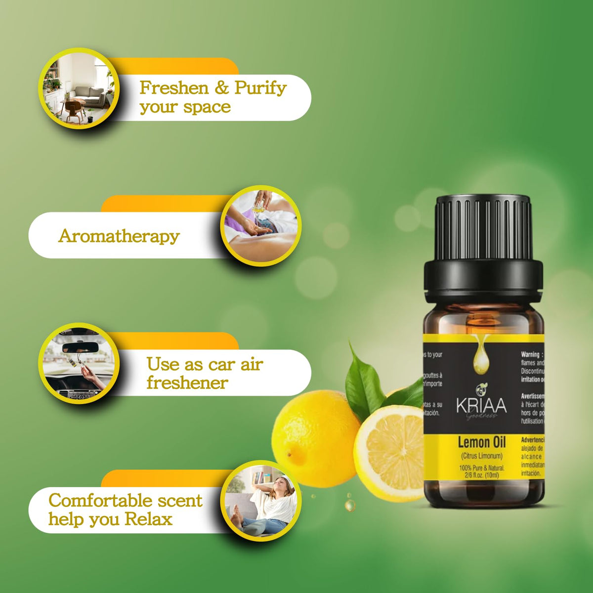 KRIAA Goodness Citrus & Herb Essential Oils Set, 6 x 10ml 🍁 All In One Marketplace Canada