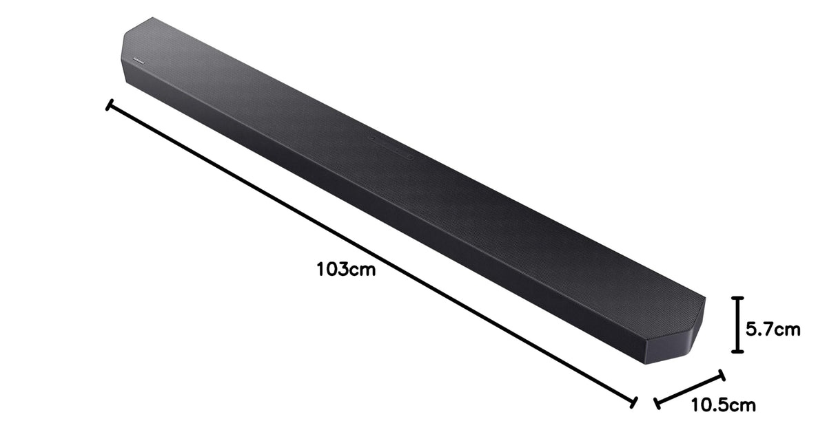 Samsung Sound Bar, Q600F, Dolby Atmos, Wireless, Subwoofer, Surround Sound, 6 Speakers, 3.1.2 Channel, 380 watts, Home Theatre, Dolby DTS, eARC, Bluetooth, AirPlay, Soundbar (HW-Q600F/ZC)