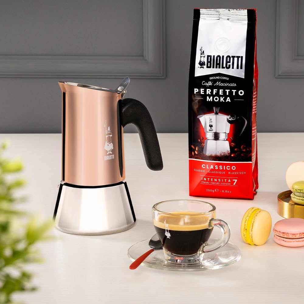 Bialetti Venus Induction 6-Cup Stainless Steel Stovetop Espresso Maker, Copper