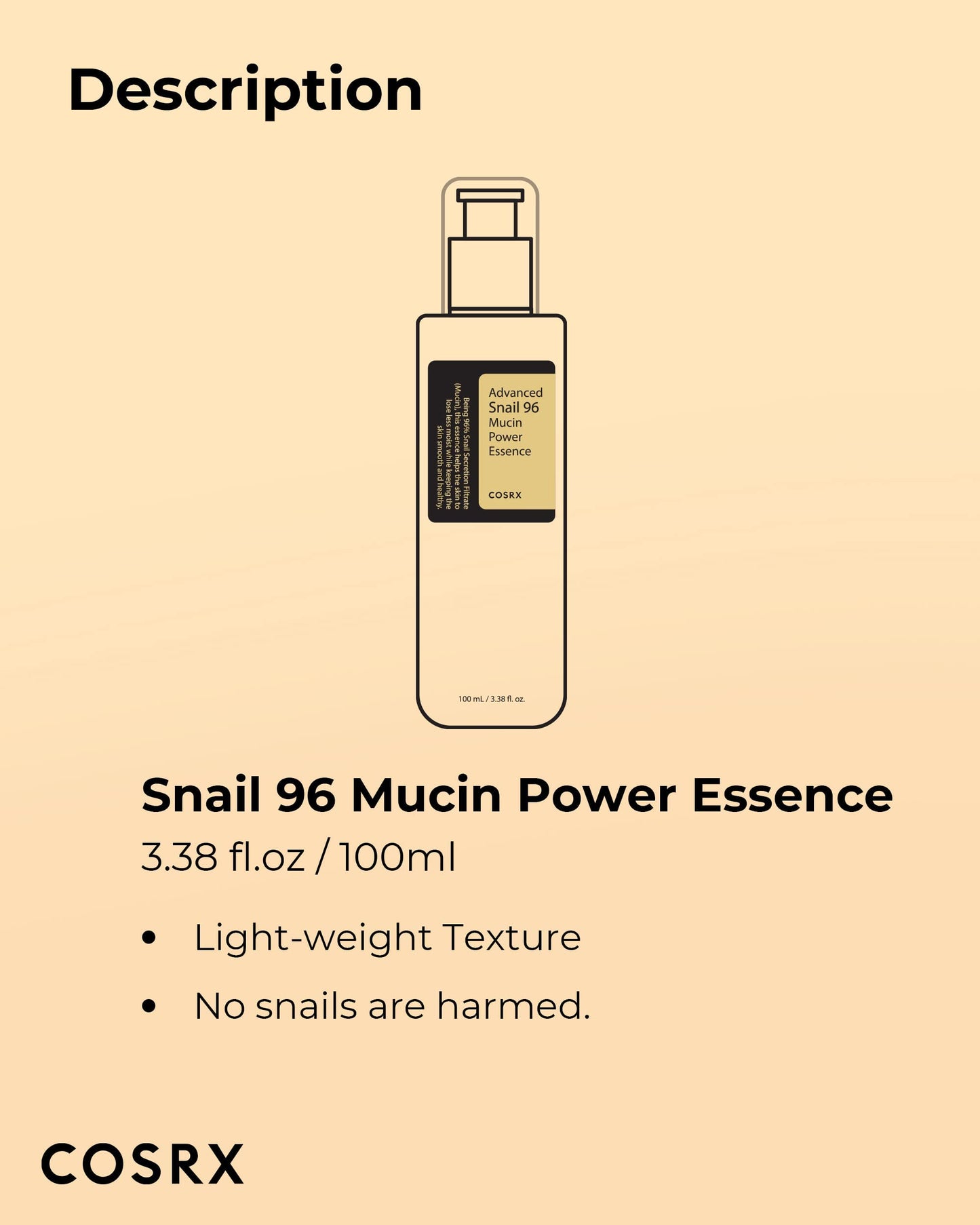 Cosrx Advanced Snail 96 Mucin Power Essence 100ml - Available at All In One Marketplace Canada