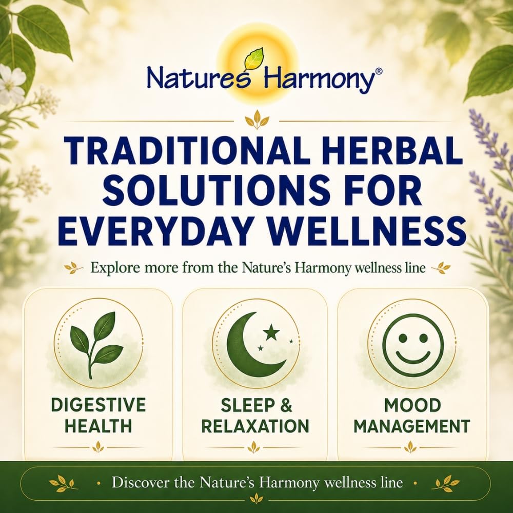 Nature’s Harmony Stomach Ease – Herbal Laxative for Digestive Comfort & Bowel Regularity – Senna, Cascara & Peppermint – 250 Tablets 🍁 All In One Marketplace Canada