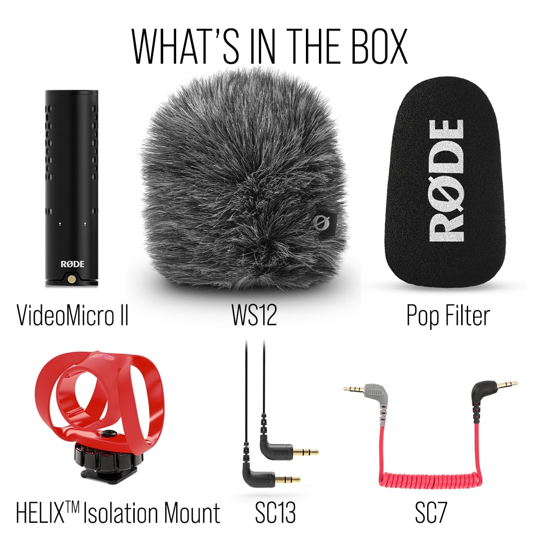 Rode VideoMicro II Camera-Mount Compact Shotgun Microphone with Helix Mount