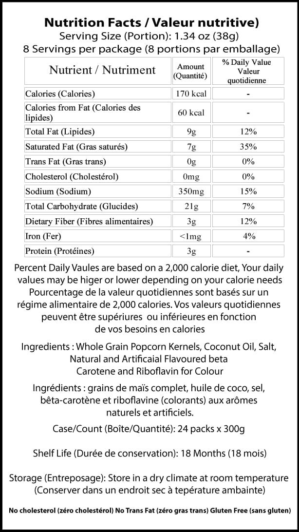 Preferred Popcorn 8oz All-in-One Butter Flavored Popcorn Kit - 24 Pack Case for Theatre Machines