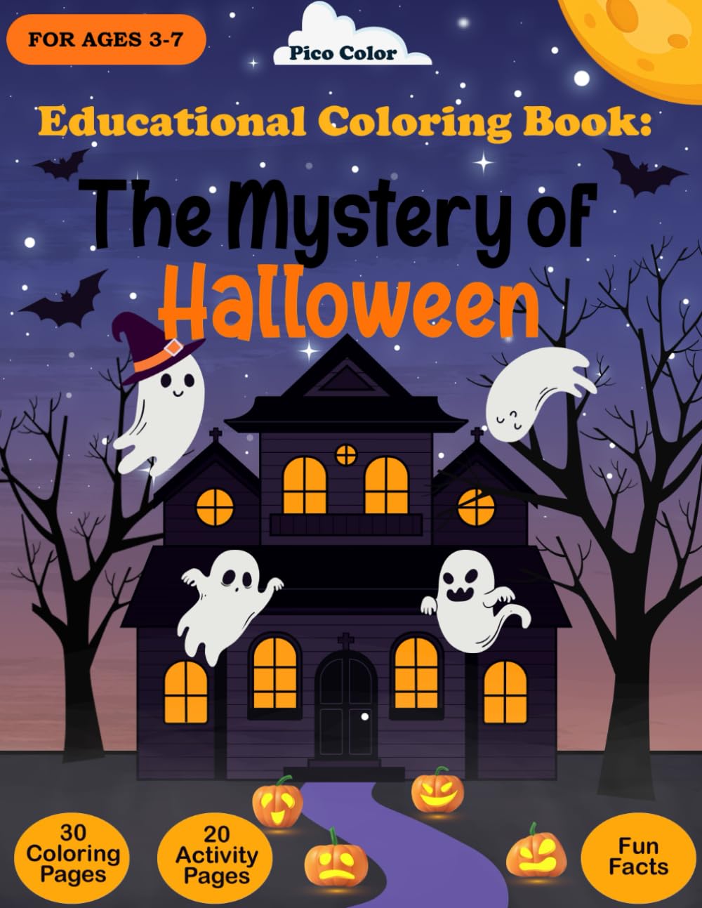 Le Mystère d'Halloween : Livre de coloriage et d'activités éducatives avec des jeux amusants, des labyrinthes et des faits effrayants sur Halloween pour les enfants de 3 à 7 ans