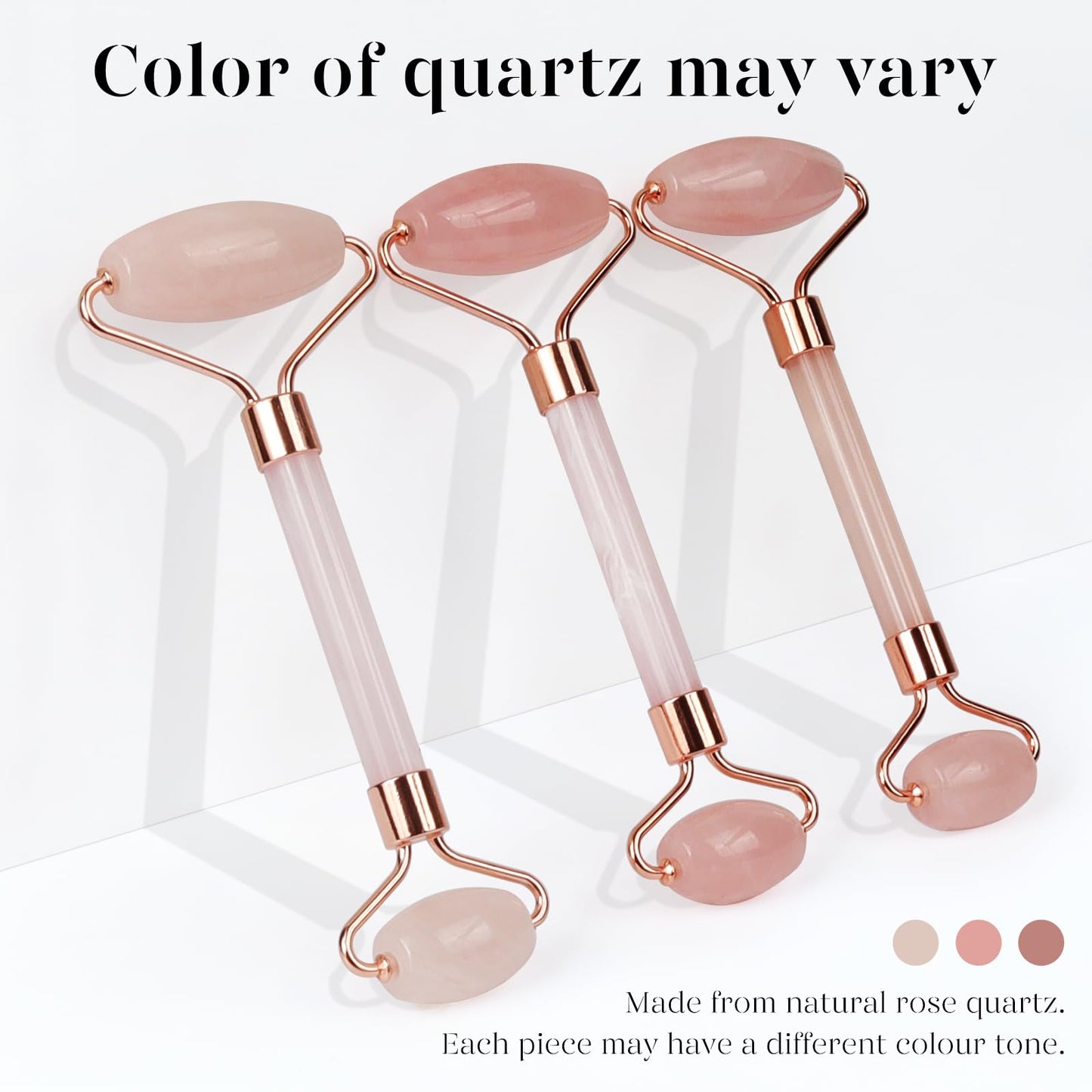 BAIMEI IcyMe Rose Quartz Roller & Gua Sha Set, Cooling Face Roller for Depuffing & Lymphatic Massage, Sculpting Tool for Face, Eyes & Neck, Smooth Skincare Gift for Women and Men - Available at All In One Marketplace Canada