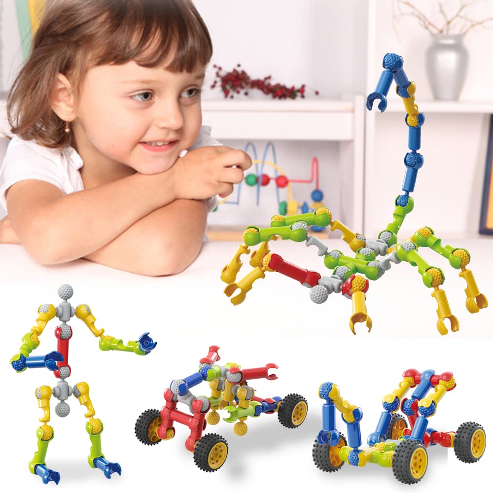 170 Pcs STEM Building Blocks Toys for Kids Ages 4-8, Birthday Gifts Boys 🍁 All In One Marketplace Canada