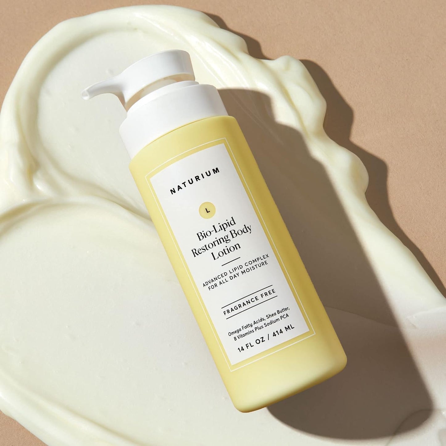 Naturium Bio-Lipid Restoring Body Lotion | Replenishing Moisturizing Cream, With Shea Butter, B Vitamins & Sodium PCA | 14 FL OZ / 414 ml - Available at All In One Marketplace Canada
