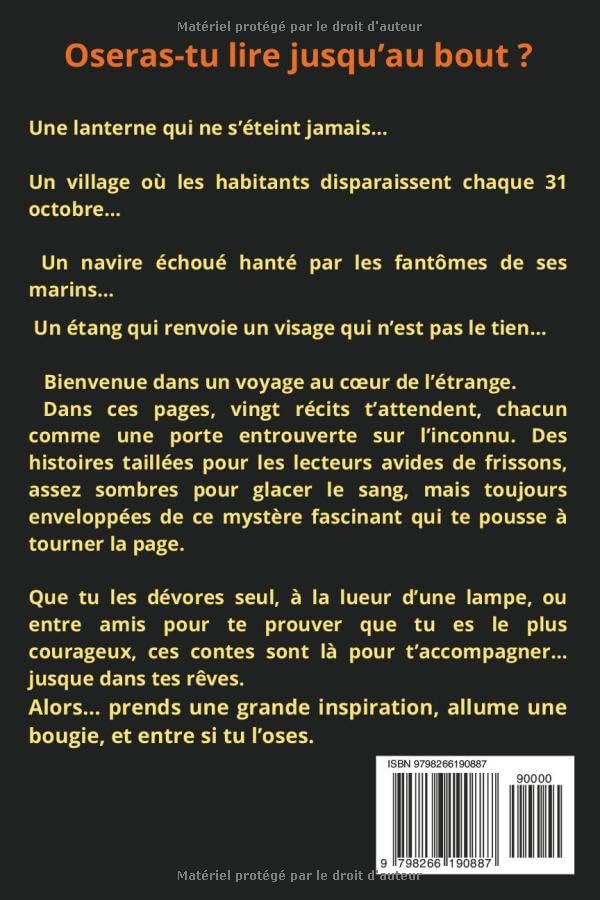 20 HISTOIRES POUR FRISSONNER À HALLOWEEN : Mini contes d'horreur pour ados