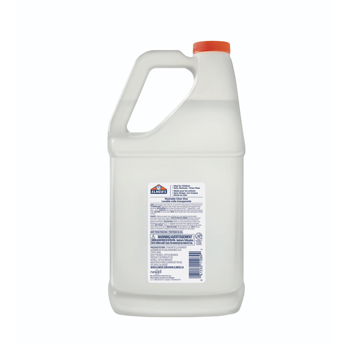 Elmer's Liquid School Glue, Clear Glue, Washable, Great for Making Slime, 3.78-L