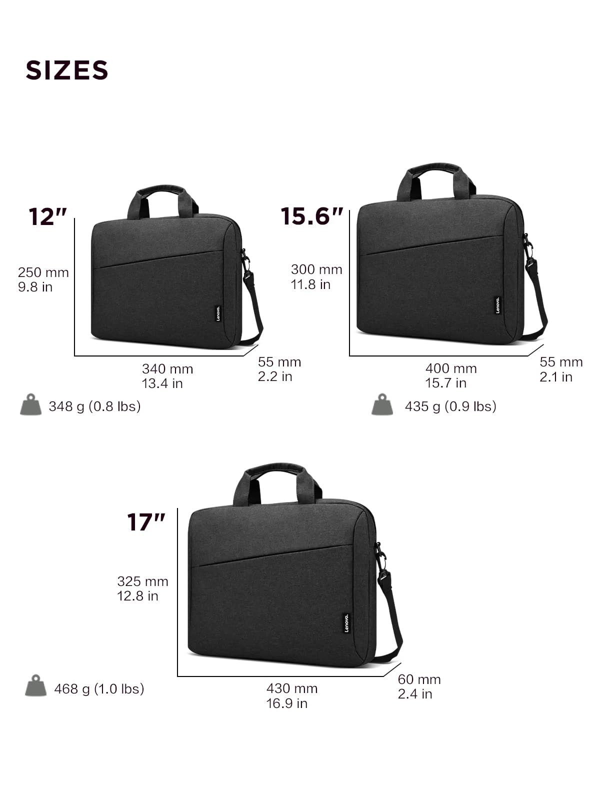 Lenovo Laptop Carrying Case T210, Notebook Bag for 15.6-Inch Laptop/Tablet, Sleek Design and Water-Repellent Fabric, GX40Q17229