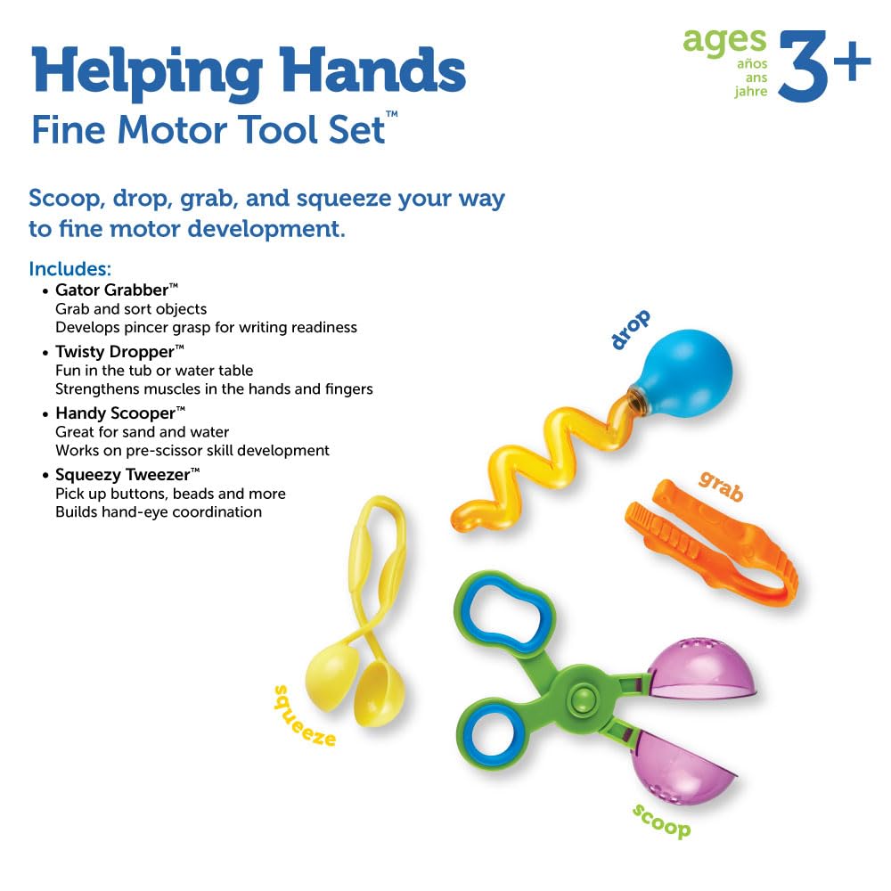 Learning Resources Helping Hands Fine Motor Tool Set Toy Learning Resources