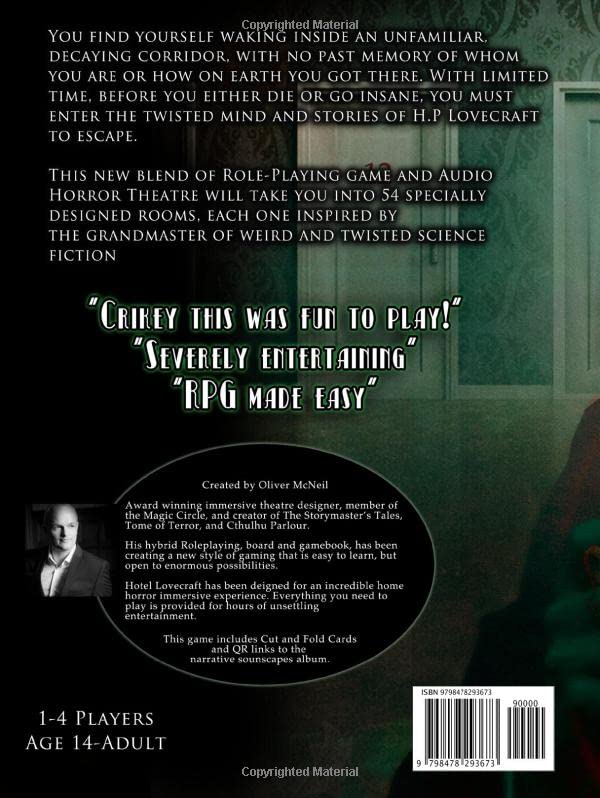Cthulhu Parlour : Hotel Lovecraft : Livre-jeu d'horreur audio. En solo ou de 2 à 4 joueurs. Pas seulement pour Halloween, un JDR facile pour les 12 ans et plus.