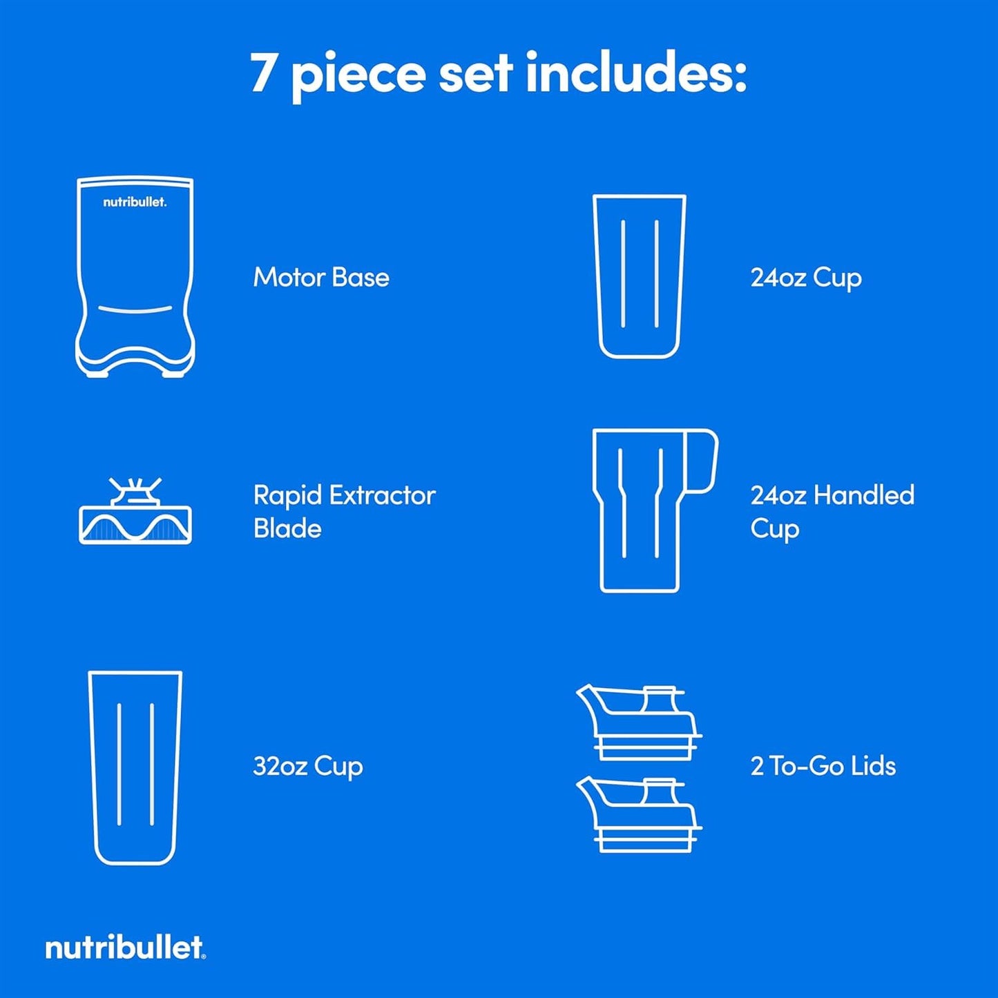 nutribullet Ultra 1200W Personal Blender for Smoothies Shakes & Protein - Quietest Single Serve Blender with Titanium Coated Blades, 3 BPA-Free Cups (32oz + 24oz), To-Go Lids, Dishwasher Safe NutriBullet