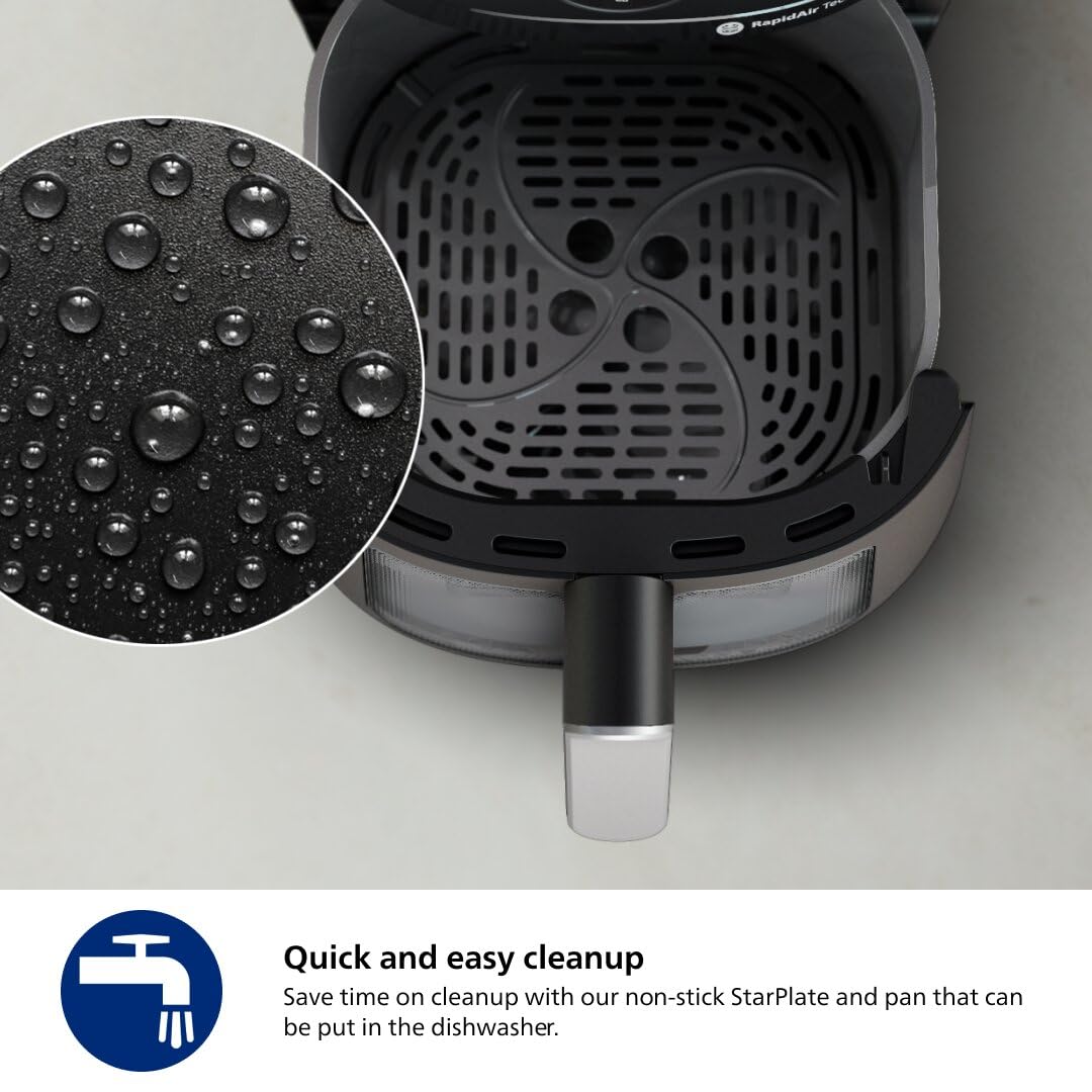 Philips Air Fryer 2000 Series - 13-in-1 functions, 6.2L, Compact Design with Cooking Window, Black, (NA231/00) PHILIPS